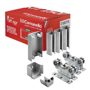KIT para puertas autoportantes de hasta 3 m y 600 kg con guia para puertas corredizas