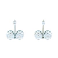 ECO KIT 4C - M / Kit de Carretillas de Cuatro Ruedas / Carga Soportada de 150 lbs / Incluye Dos Carretillas Para Puertas Colgantes