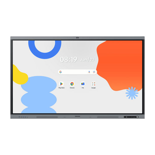 Pantalla Interactiva WAFX-P Series 65" 4K UHD / Android 15 EDLA / Octa-core CPU / 48MP Cámara Integrada / 8 Micrófonos Far-Field / 50 Puntos Touch IR / Wi-Fi 6 / 16GB RAM / 128GB Almacenamiento / Bocina 20W