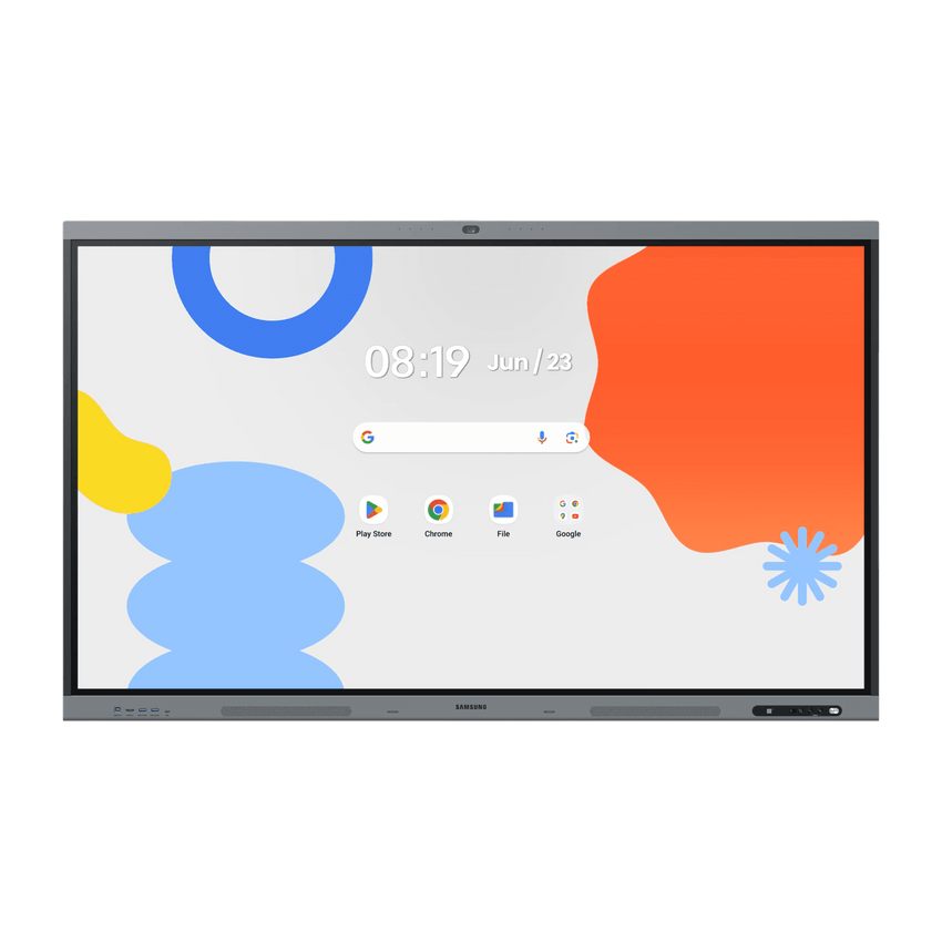 Pantalla Interactiva WAFX-P Series 65" 4K UHD / Android 15 EDLA / Octa-core CPU / 48MP Cámara Integrada / 8 Micrófonos Far-Field / 50 Puntos Touch IR / Wi-Fi 6 / 16GB RAM / 128GB Almacenamiento / Bocina 20W