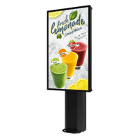 Montaje Tipo Kiosco para exterior Compatible con Pantallas de 55" Samsung OH55AS / Diseño Ultradelgado / METAL / Exterior IP65 / Base Pedestal 8"