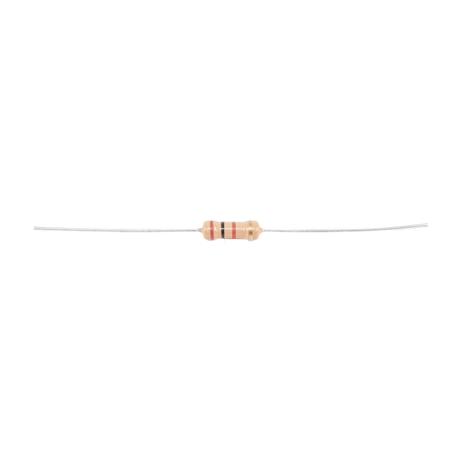 Resistencia de 2 k Ohm 1/2 Watt, 5% Axial, Película de Carbón.