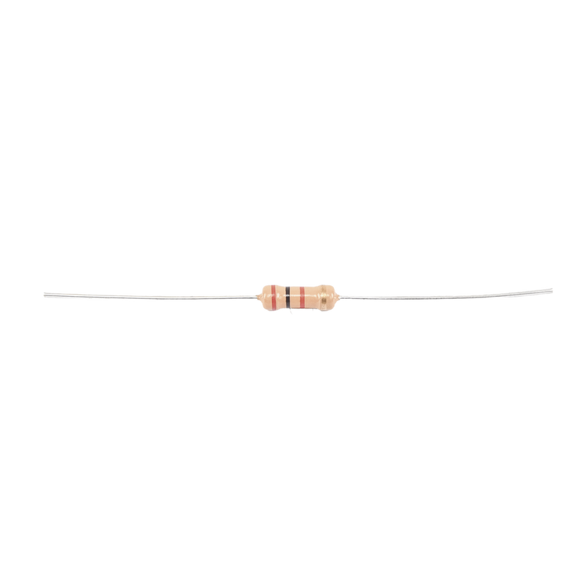 Resistencia de 2 k Ohm 1/2 Watt, 5% Axial, Película de Carbón.