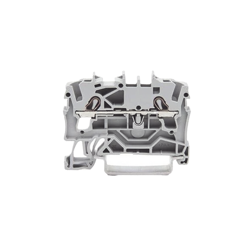 Borna de paso para 2 conductores; 2,5 mm²; Apropiado para aplicaciones Ex e II; Marcaje lateral y central; para carril DIN 35 x 15 y 35 x 7,5; Push-in CAGE CLAMP®; 2,50 mm²; gris