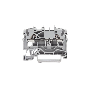 Borna de paso para 2 conductores; 2,5 mm²; Apropiado para aplicaciones Ex e II; Marcaje lateral y central; para carril DIN 35 x 15 y 35 x 7,5; Push-in CAGE CLAMP®; 2,50 mm²; gris