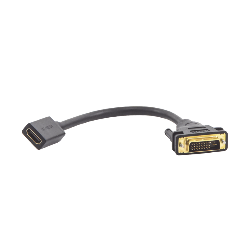 Convertidor DVI Macho a HDMI Hembra | Bidireccional | DVI 24+1 | 1080P@60Hz | Cable de 22 cm (8.66 Pulgadas) | Negro