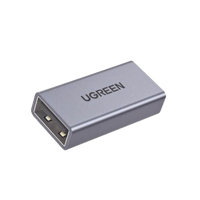 Adaptador USB-A hembra a USB-A hembra / USB 3.0 / Velocidades de Transferencia de Datos de hasta 5 Gbps / Carcasa de Aluminio / Compacto y Portátil / Plug & Play / Compatible con versiones anteriores de USB.