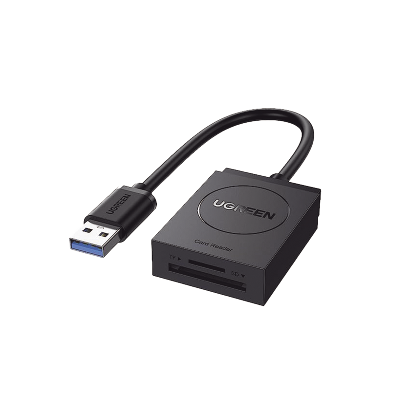 Lector de tarjetas USB-A 3.0 a MicroSD (TF) / SD | 5Gbps | Soporta hasta 2TB | Soporta Windows/Mac OS/Linux/Android | Lectura de Tarjetas Simultánea | No Requiere Controlador | Cable de 15cm.