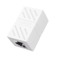 Acoplador (Extensor de Cable Ethernet RJ45 a RJ45) | 1000Mbps | Compatibilidad con Cat7 Cat6A Cat6 Cat5e | Compatible con POE | Ignífugo | ABS | Color Blanco.