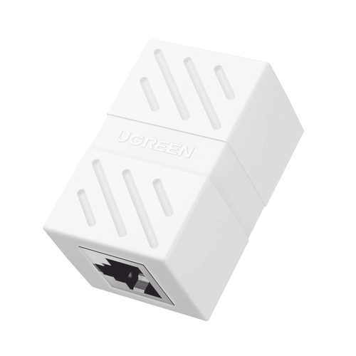 Acoplador (Extensor de Cable Ethernet RJ45 a RJ45) | 1000Mbps | Compatibilidad con Cat7 Cat6A Cat6 Cat5e | Compatible con POE | Ignífugo | ABS | Color Blanco.