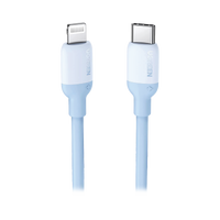 Cable USB-C a Lightning / Certificado MFi / 1 Metro / Adecuado para iPhone, iPad, iPod / Carga Rápida PD 20W /  Sincronización de Datos de hasta 480 Mbps / Goma de Silicona y  TPE. / Suave al Tacto / Color Navy Blue