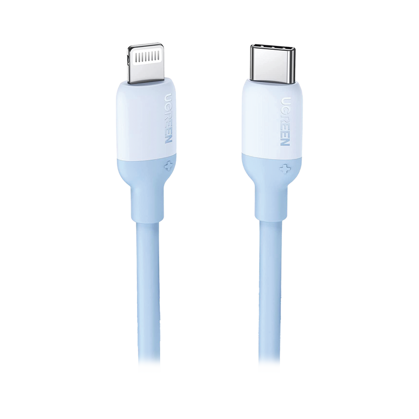 Cable USB-C a Lightning / Certificado MFi / 1 Metro / Adecuado para iPhone, iPad, iPod / Carga Rápida PD 20W /  Sincronización de Datos de hasta 480 Mbps / Goma de Silicona y  TPE. / Suave al Tacto / Color Navy Blue