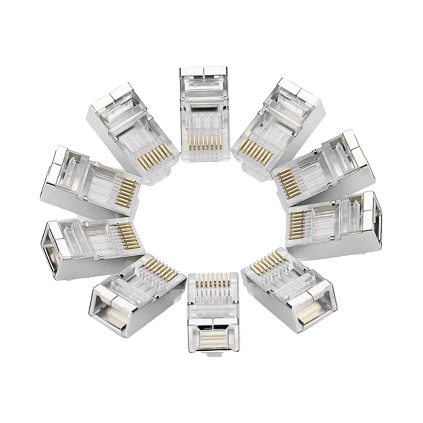 CONECTOR CAT6 BLINDADO BOLSA CON 10 UNIDADES