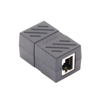 Acoplador (Extensor de Cable Ethernet RJ45 a RJ45) | 1000Mbps | Compatibilidad con Cat7 Cat6A Cat6 Cat5e | Compatible con POE | Ignífugo | ABS