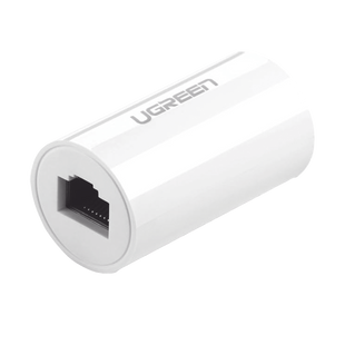 Acoplador y Protector (Extensor de Cable Ethernet RJ45) | 1000Mbps | Compatibilidad con Cat7/Cat6/ Cat5e | Compatible con POE | Ignífugo | ABS | Color Blanco