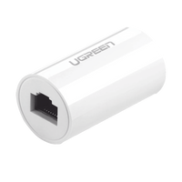 Acoplador y Protector (Extensor de Cable Ethernet RJ45) | 1000Mbps | Compatibilidad con Cat7/Cat6/Cat5e | Compatible con POE | Ign�fugo | ABS | Color Blanco