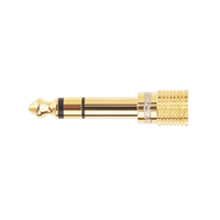 Adaptador (Convertidor) de Audio 3.5mm Hembra a 6.5mm Macho / Plug & Play / Superficie de Rosca Antideslizante / Calidad de sonido sin pérdidas