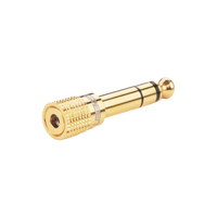 Adaptador (Convertidor) de Audio 3.5mm Hembra a 6.5mm Macho / Plug & Play / Superficie de Rosca Antideslizante / Calidad de sonido sin pérdidas