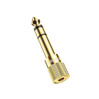 Adaptador (Convertidor) de Audio 3.5mm Hembra a 6.5mm Macho / Plug & Play / Superficie de Rosca Antideslizante / Calidad de sonido sin pérdidas