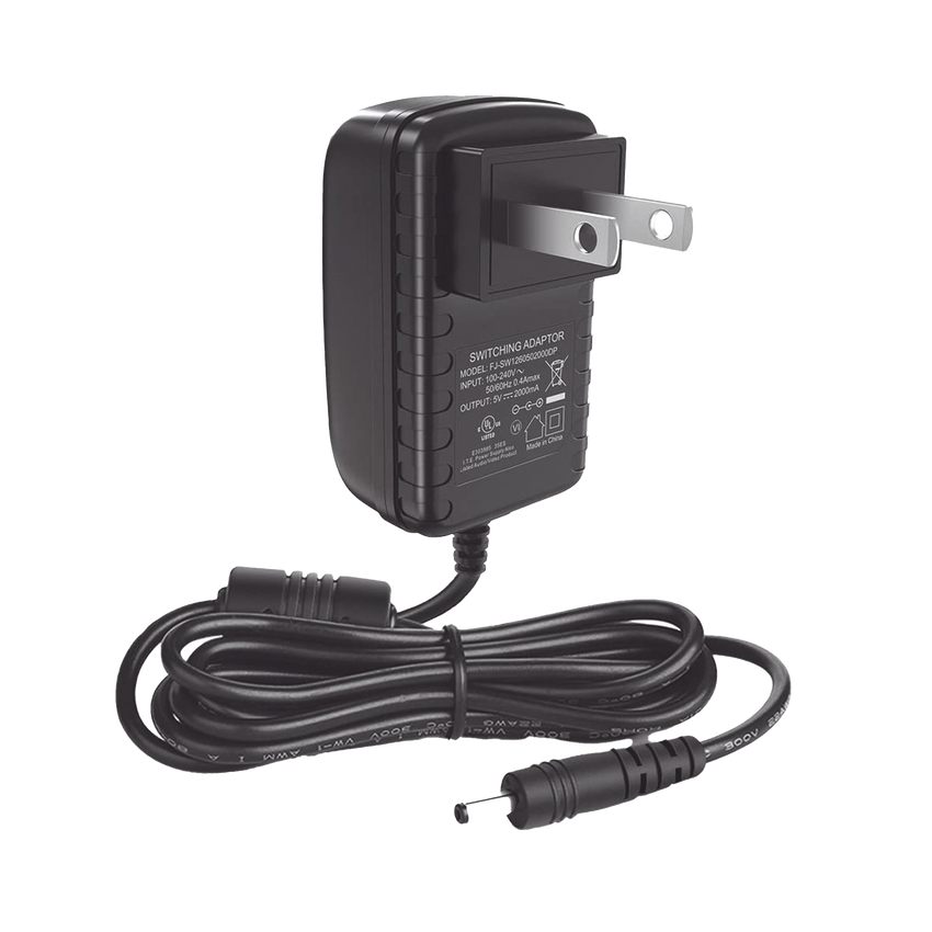 Adaptador de  Corriente 5Vcc 2 A / Cable de 1.5 m / Centro Positivo / Anillo Magnético Anti-interferencias / Protección  Contra Sobretensión - Sobrecalentamiento/ Diámetro Interior 1.35 mm / Diámetro Exterior 3.5mm
