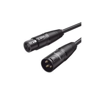 Cable para Micrófono XLR Tipo Canon Macho a Hembra | 5 Metros Plug & Play | Anti interferencias | Triple Blindaje | Alta Calidad | Color Negro