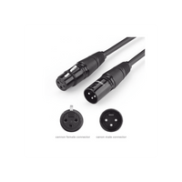 Cable para Micrófono XLR Tipo Canon Macho a Hembra | 5 Metros Plug & Play | Anti interferencias | Triple Blindaje | Alta Calidad | Color Negro