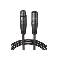 Cable para Micrófono XLR Tipo Canon Macho a Hembra | 5 Metros Plug & Play | Anti interferencias | Triple Blindaje | Alta Calidad | Color Negro