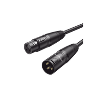 Cable para Micrófono XLR Tipo Canon Macho a Hembra / 10 Metros / Plug & Play / Antiinterferencias / Triple Blindaje / Alta Calidad / Color Negro