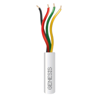 Bobina de 305 Metros / Alambre de Cobre / 4 x 22 AWG / Riser / Color Blanco / Para Aplicaciones de Alarmas de Intrusión / Sistemas de Automatización.