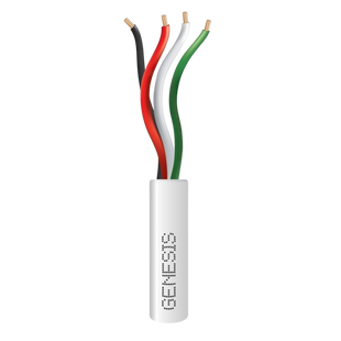 Bobina de 305 Metros /  Cable de Cobre / 4 x 22 AWG / Riser / Color Blanco / Para Aplicaciones de Alarmas de Intrusión y Automatización