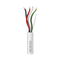 Bobina de 305 Metros / Cable de Cobre / 4 x 18 AWG / Riser / Para Interior / Color Blanco / Para Aplicaciones de Alarmas de Intrusión/Control de Acceso/ Automatización / Interfonos y Tv Porteros