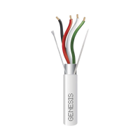 Bobina de 305 M de Cable 4 x 22 AWG BLINDADO / RISER / Color Blanco / Para Aplicaciones de Audio, Seguridad y Control