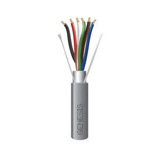 Bobina de 305 Metros de Cable / 6 x 22 AWG Blindado / Color Gris / Para Aplicaciones de Audio, Seguridad y Control