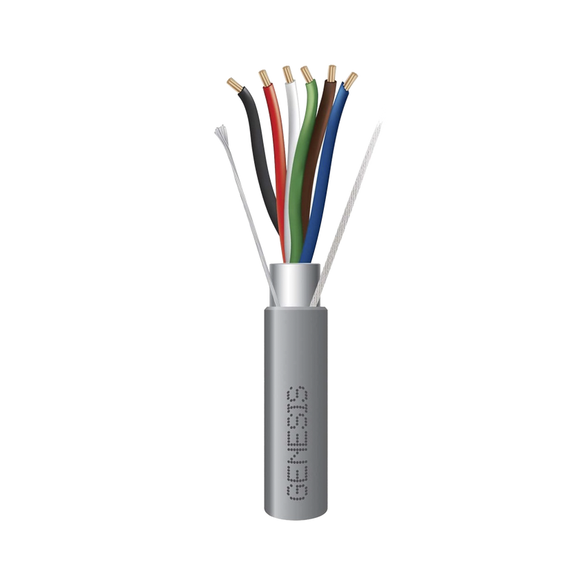 Bobina de 305 Metros de Cable / 6 x 22 AWG Blindado / Color Gris / Para Aplicaciones de Audio, Seguridad y Control