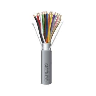 Carrete de 305 Metros / Cable de Cobre / 12 x 22 AWG / Riser / Tipo CMR CL3R FPLR /Para Interior / Color Gris / Para Aplicaciones de Alarmas de Intrusión y Automatización
