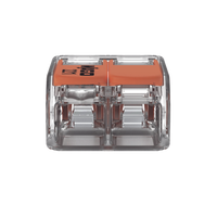 Borne de Conexión con Palancas / Serie 221 / 6 mm² Máximo / 30 A / 300 V / Transparente / T85 / CAGE CLAMP® / Conexión Lateral