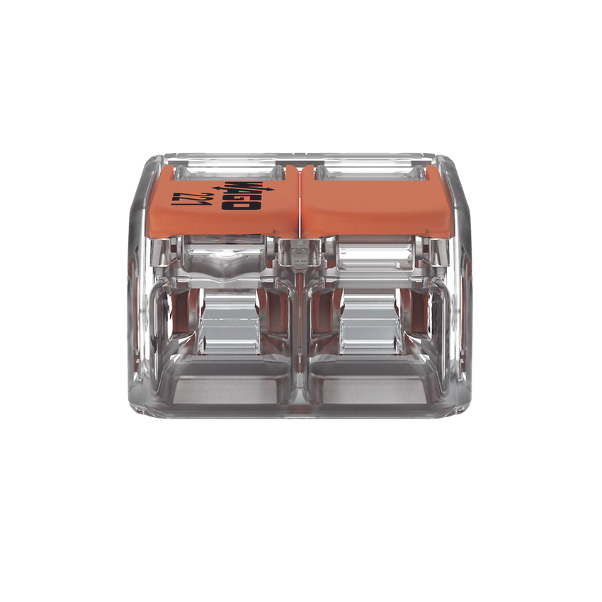 Borne de Conexión con Palancas / Serie 221 / 6 mm² Máximo / 30 A / 300 V / Transparente / T85 / CAGE CLAMP® / Conexión Lateral