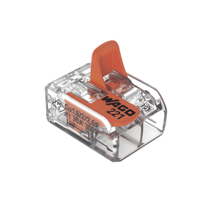 COMPACT SPLICING CONNECTORFOR ALL CONDUCTOR TYPES TRANSPARENT 2 CONNECTORS