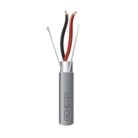 Carrete de 305 Metros de Cable / 2 x 16 AWG / Riser / Blindado / Tipo CMR-CL3R-FPLR-FT4 / Color Gris / Aplicaciones de alarmas de intrusión/Control de Acceso/ Automatización / Interfonos y Tv Porteros.
