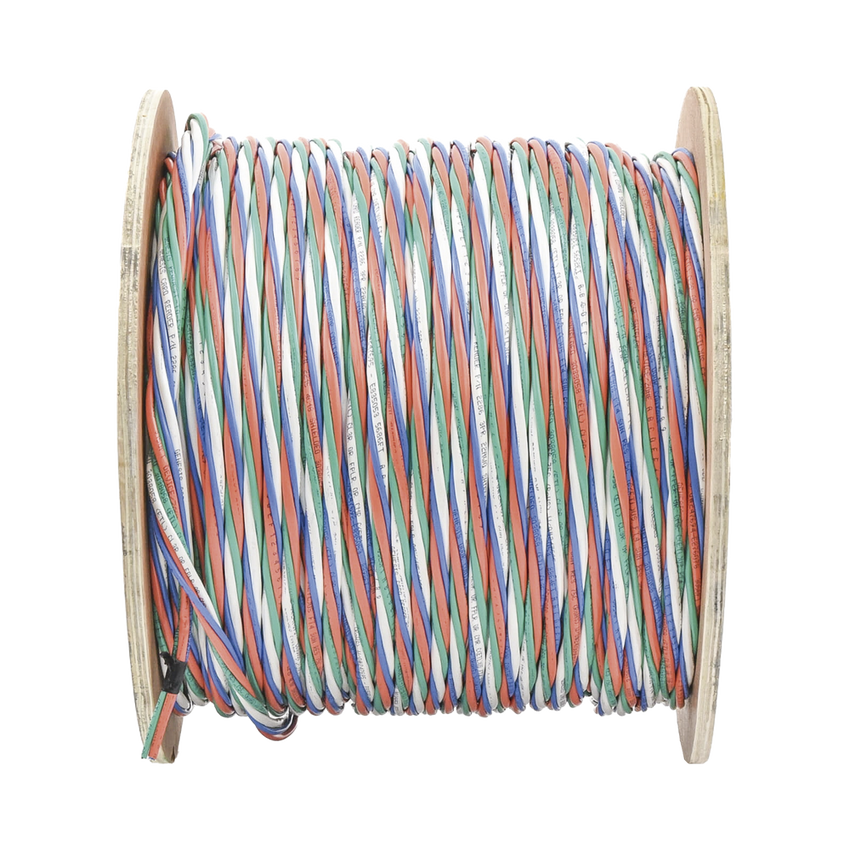 Carrete de 305 Metros (1000 Pies) Cable Múltiple Armado / 4 x 18 AWG SH + 6 x 22 AWG SH + 2 x 22 AWG SH + 4 x 22 AWG SH CMR