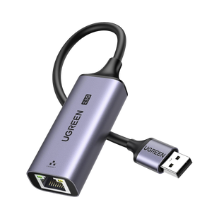 Adaptador USB-A 3.0 a Ethernet 2.5G | Chip de Última Generación RTL8156BG | Indicadores Led | Caja de Aluminio | Diseño Reforzado | Compacto y Portátil | Compatible con Laptop /PC/NAS/Enrutador/Switch de Ethernet, etc.