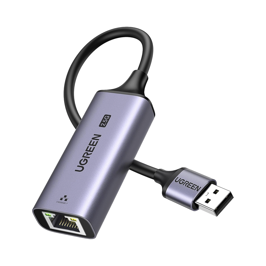 Adaptador USB-A 3.0 a Ethernet 2.5G | Chip de Última Generación RTL8156BG | Indicadores Led | Caja de Aluminio | Diseño Reforzado | Compacto y Portátil | Compatible con Laptop /PC/NAS/Enrutador/Switch de Ethernet, etc.