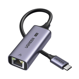 Adaptador USB-C 3.1 GEN1 a Ethernet 2.5G | Thunderbolt 4/3 | Chip de Última Generación RTL8156BG | Caja de Aluminio |  Diseño Reforzado | Indicadores Led | Compacto y Portátil.