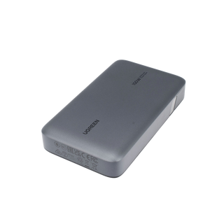 Power Bank de 20000mAh | 3 Salidas 100W Max. | USB-A + 2 USB-C | PD 3.0 | QC3.0 | FCP | SCP | Pantalla Inteligente | Carcasa Ignifuga | Color Gris | Incluye Cable USB de 50cm | Carga tu Laptop de Manera Segura.