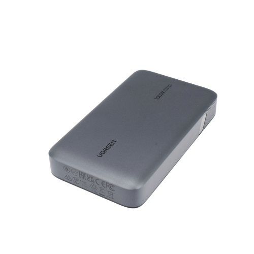 Power Bank de 20000mAh | 3 Salidas 100W Max. | USB-A + 2 USB-C | PD 3.0 | QC3.0 | FCP | SCP | Pantalla Inteligente | Carcasa Ignifuga | Color Gris | Incluye Cable USB de 50cm | Carga tu Laptop de Manera Segura.