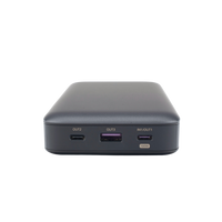 Power Bank de 20000mAh | 3 Salidas 100W Max. | USB-A + 2 USB-C | PD 3.0 | QC3.0 | FCP | SCP | Pantalla Inteligente | Carcasa Ignifuga | Color Gris | Incluye Cable USB de 50cm | Carga tu Laptop de Manera Segura.