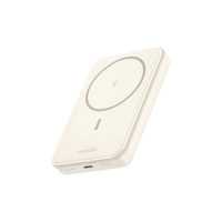 Power Bank MagSafe de 10000mAh | 20W | Carga Inalámbrica y por Cable USB-C | Sistema de Protección Inteligente | Tecnología de Carga Rápida | Ultra Delgado | Ultra ligero | Compatible con iPhone 15/14/13/12 | Color Beige.