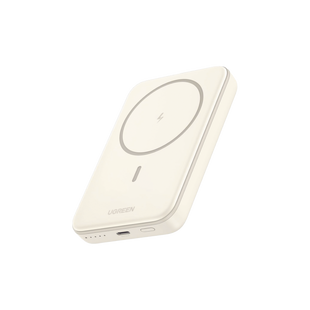 Power Bank MagSafe de 10000mAh | 20W | Carga Inalámbrica y por Cable USB-C | Sistema de Protección Inteligente | Tecnología de Carga Rápida | Ultra Delgado | Ultra ligero | Compatible con iPhone 15/14/13/12 | Color Beige.