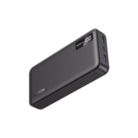 Power Bank 20000mAh | 22.5W | 1 USB-C | 2 USB-A | PD3.0 | QC4.0/3.0/2.0 | FPC | AFC | SPC | PPS | Carga 3 veces más Rápido | Protección Integrada| Material Ignifugo | UL94 V-0 | Pantalla Inteligente | Aprobado por Aerolíneas.