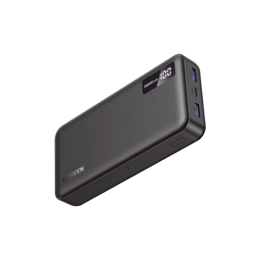 Power Bank 20000mAh | 22.5W | 1 USB-C | 2 USB-A | PD3.0 | QC4.0/3.0/2.0 | FPC | AFC | SPC | PPS | Carga 3 veces más Rápido | Protección Integrada| Material Ignifugo | UL94 V-0 | Pantalla Inteligente | Aprobado por Aerolíneas.